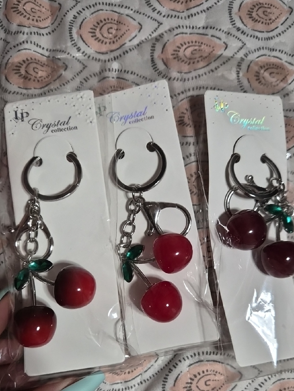3 Cherry Bag Charms